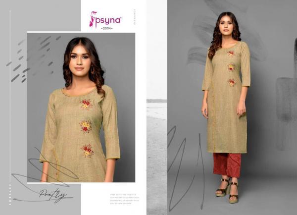 Psyna Poetry 2 Cotton Embroidery Kurti With Bottom